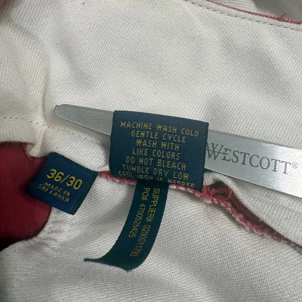 Polo Ralph Lauren Pants Mens 36x30‎ Pink Bedford Chino Classic Fit Cotton Twill